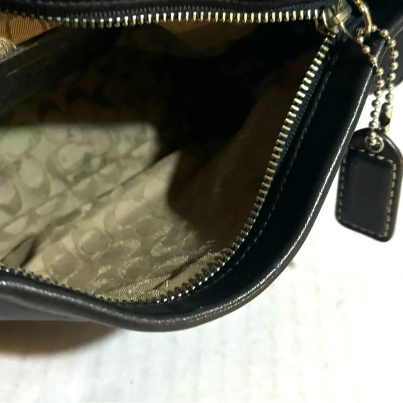 Coach vintage black leather small shoulder bag - Picture 7 of 8